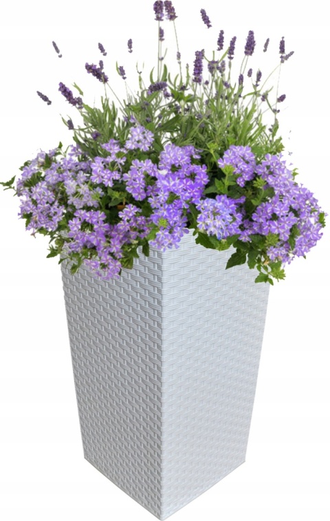 Doniczka FINEZJA 350x350 rattan biały 05