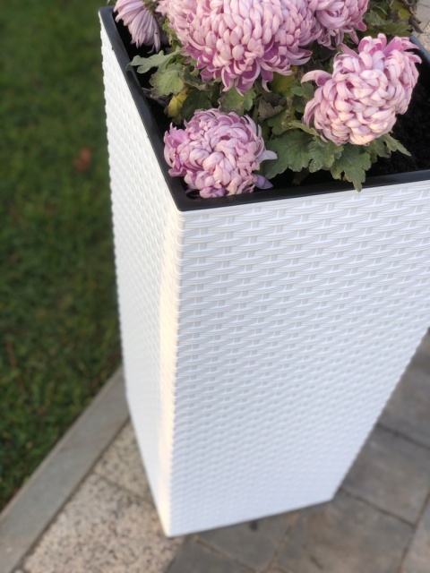 Doniczka FINEZJA 350x350 rattan biały 05