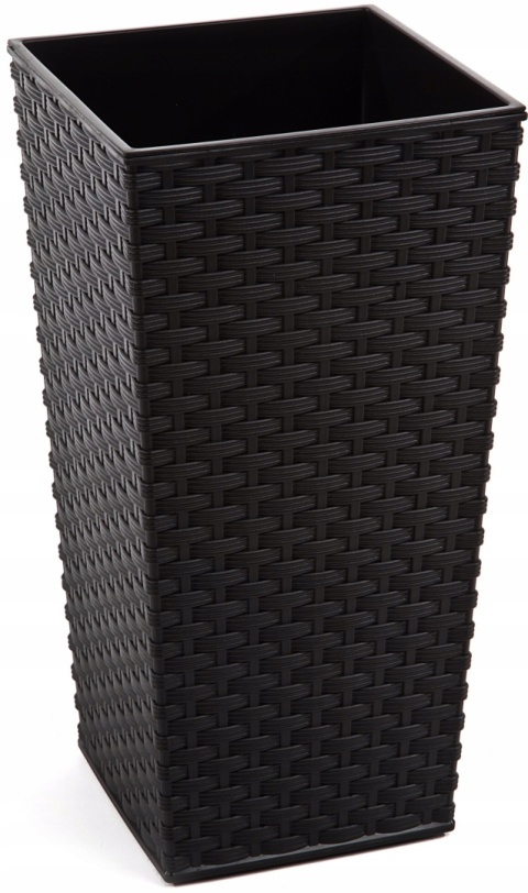 Doniczka FINEZJA 350x350 rattan czarny 04