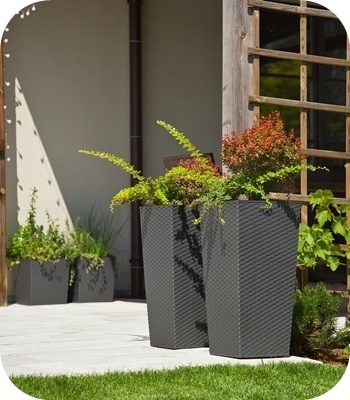 Doniczka FINEZJA 350x350 rattan czarny 04