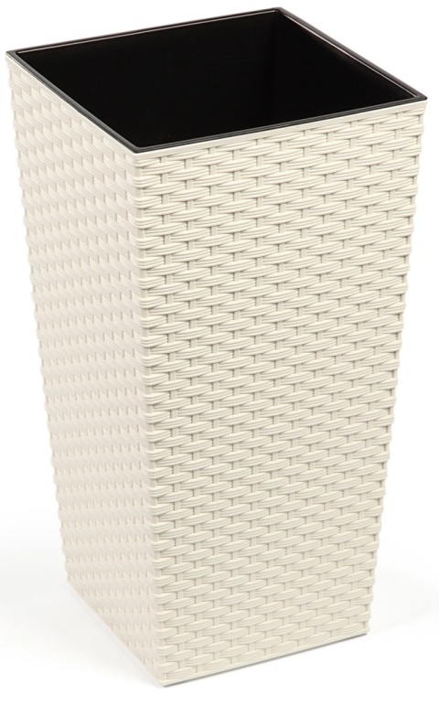 Doniczka FINEZJA 350x350 rattan kremowy 74