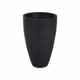 FLOWERPOT RIBBED D28XH43CM