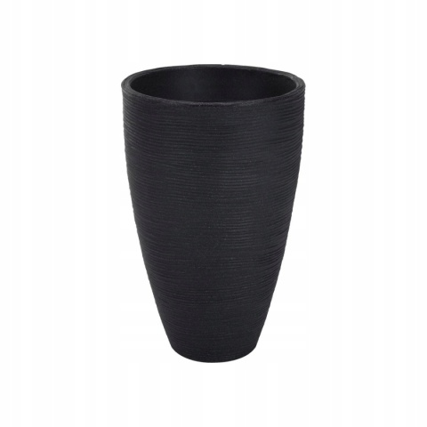 FLOWERPOT RIBBED D28XH43CM