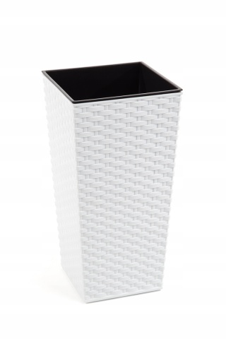 LA574 Doniczka FINEZJA 300x300 rattan biały