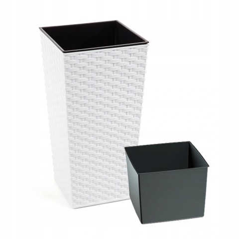 LA574 Doniczka FINEZJA 300x300 rattan biały