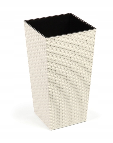 LA574 Doniczka FINEZJA 300x300 rattan biały