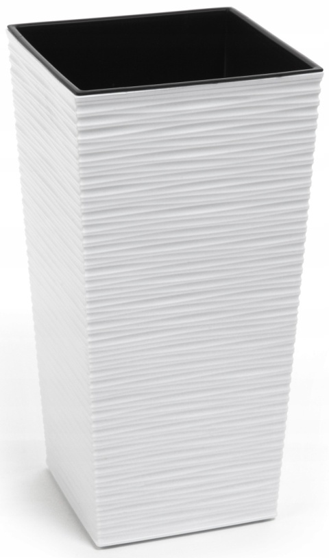 LA588 Doniczka FINEZJA 190x190 dłuto /biały