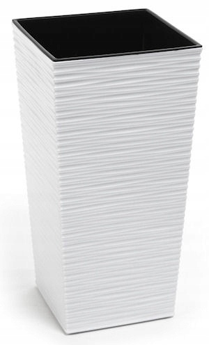 LA590 Doniczka FINEZJA 300x300 dłuto /biały