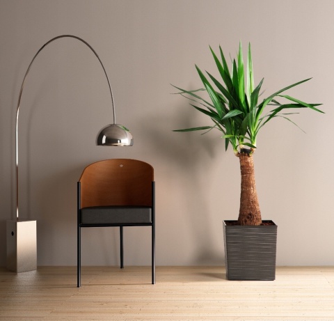 LA598 doniczka juka dłuto 190x190/ biały