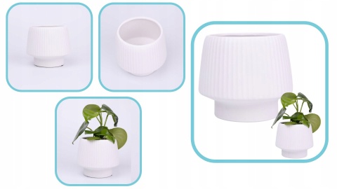 Osłonka ceramiczna BIAŁY GRZYBEK