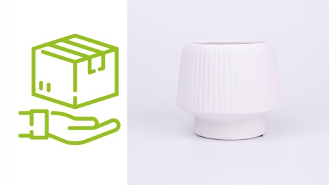 Osłonka ceramiczna BIAŁY GRZYBEK