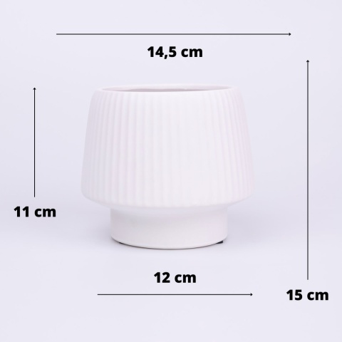 Osłonka ceramiczna BIAŁY GRZYBEK