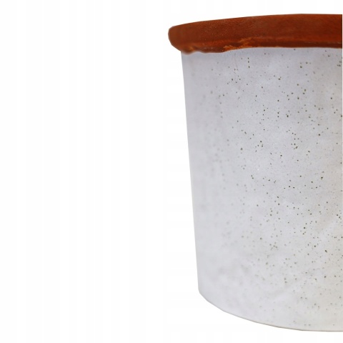 Osłonka ceramiczna biała TERAKOTA doniczka 13cm