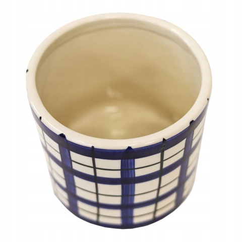 Osłonka ceramiczna stopki wzory doniczka w kratkę