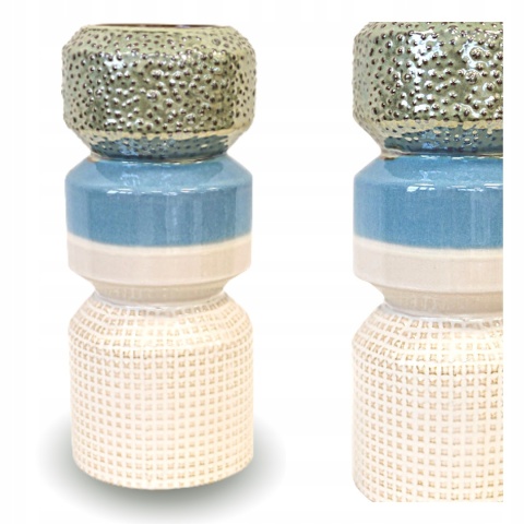 Osłonka ceramiczna wysoka wazon 32cm 2w1 kolorowa