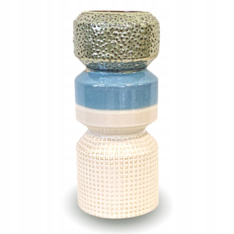 Osłonka ceramiczna wysoka wazon 32cm 2w1 kolorowa