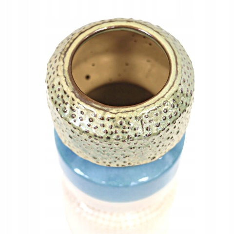 Osłonka ceramiczna wysoka wazon 32cm 2w1 kolorowa