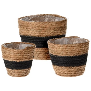 Zestaw osłonek z trawy morskiej BLACK 3 szt.