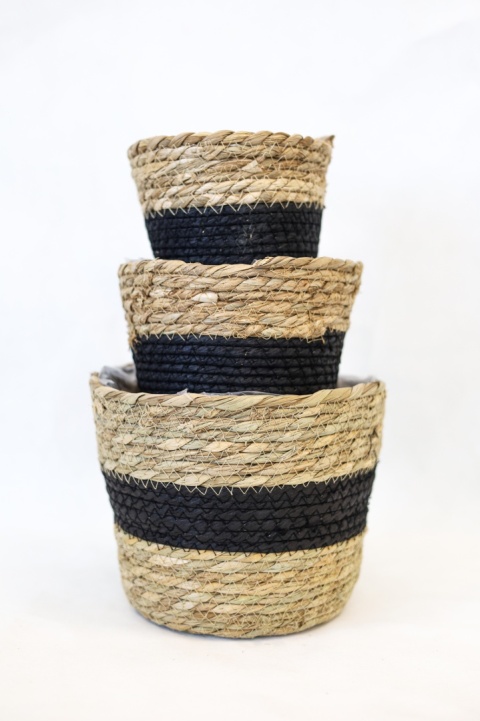 Zestaw osłonek z trawy morskiej BLACK 3 szt.