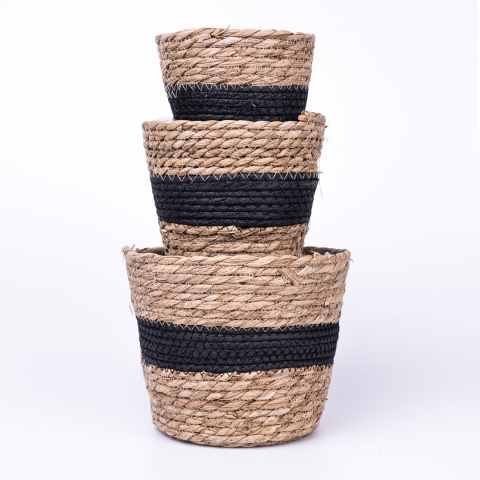 Zestaw osłonek z trawy morskiej BLACK 3 szt.