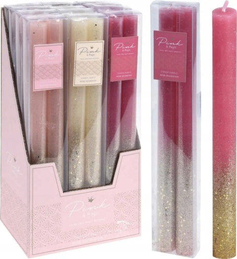 DINNER CANDLE 25X250MM RUSTIC