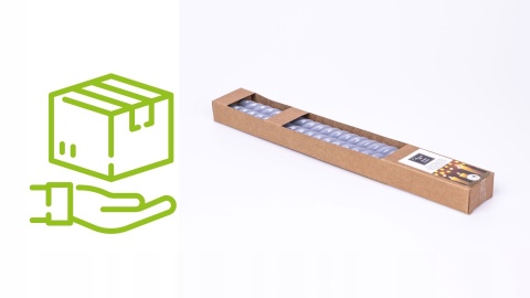 Długie świece stołowe zakręcone szare 2-pak eco