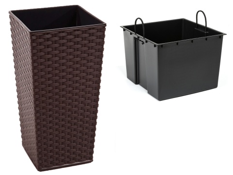 Doniczka FINEZJA 350x350 rattan mokka 83