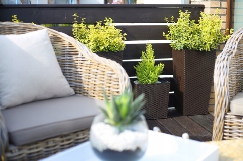 Doniczka FINEZJA 350x350 rattan mokka 83