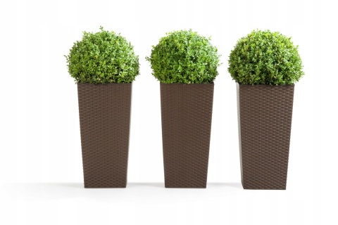 Doniczka FINEZJA 350x350 rattan mokka 83