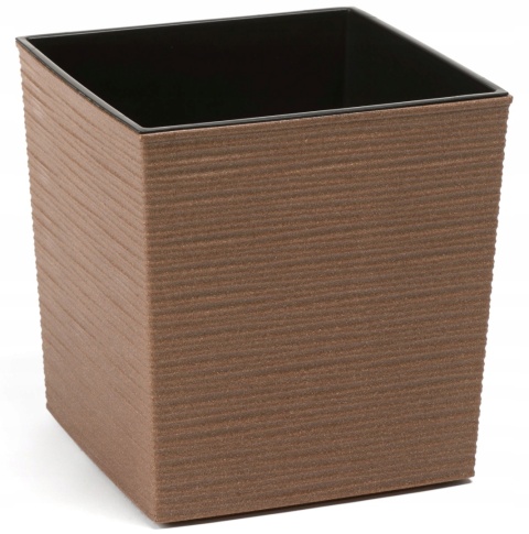 Doniczka JUKA ECO WOOD 190x190 dłuto - naturalne drewno