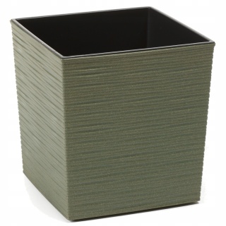 Doniczka JUKA ECO WOOD 190x190 dłuto - zielony leśny