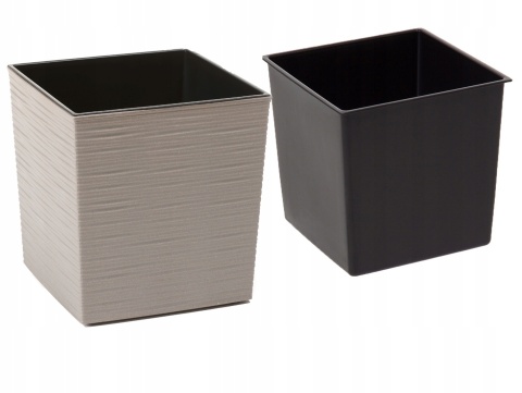 Doniczka JUKA ECO WOOD 250x250 dłuto - szary