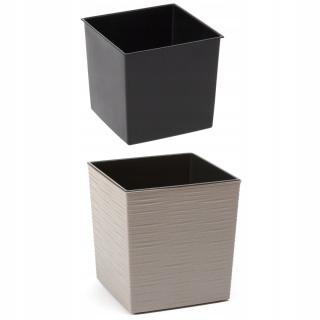 Doniczka JUKA ECO WOOD 300x300 dłuto - szary