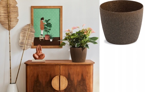 Doniczka MAGNOLIA ECO wood 140 jumper naturalne drewno