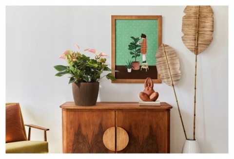 Doniczka MAGNOLIA ECO wood 220 jumper zielony leśny