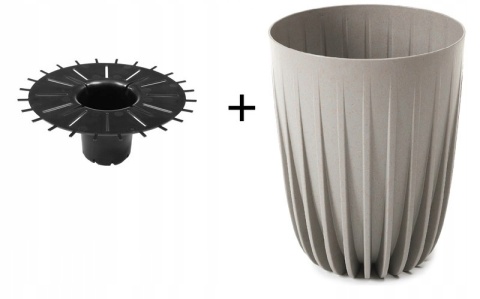 Doniczka MIRA ECO wood 300 mm - szary