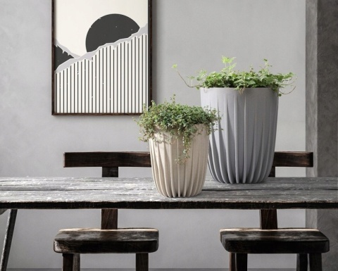 Doniczka MIRA ECO wood 300 mm - szary