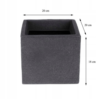 FLOWERPOT DIA 20CM KUBUS QUADR