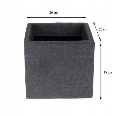 FLOWERPOT DIA 20CM KUBUS QUADR