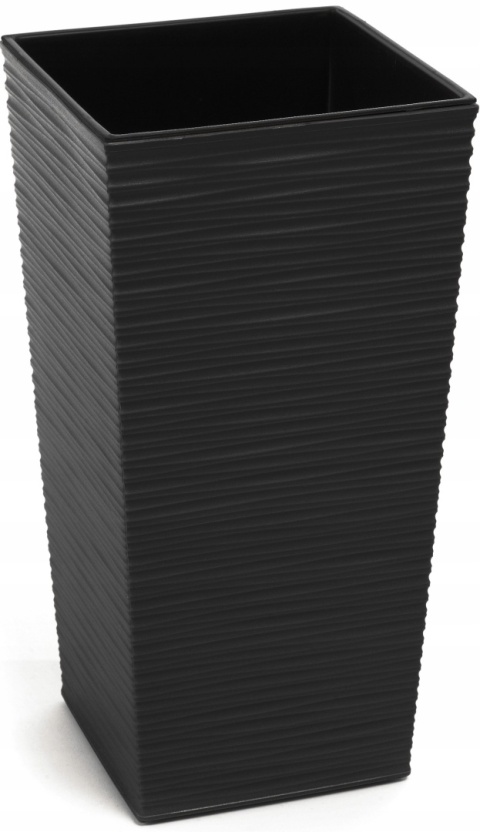 LA588 Doniczka FINEZJA 190x190 dłuto /czarny