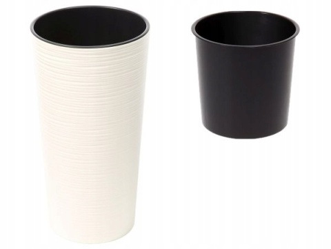 LA725-74 Doniczka LILIA 190 dłuto - kremowy 5900119747252