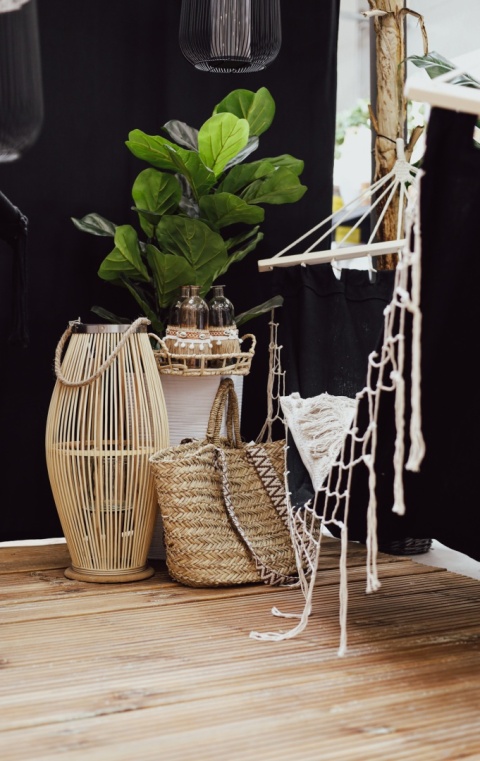 LANTERN BAMBOO 28X59CM NATURAL