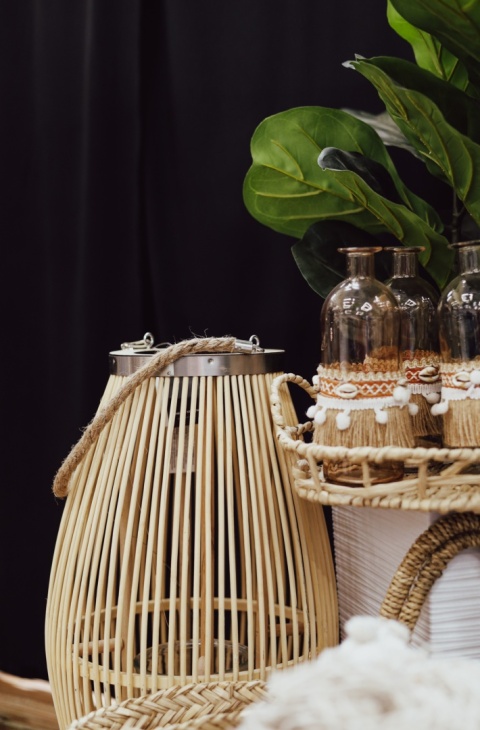 LANTERN BAMBOO 28X59CM NATURAL