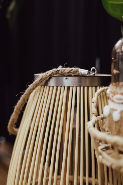 LANTERN BAMBOO 28X59CM NATURAL