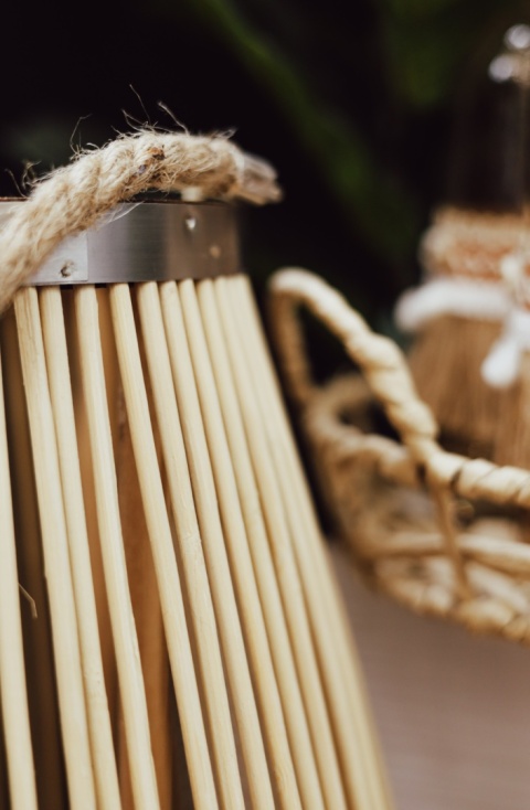 LANTERN BAMBOO 28X59CM NATURAL