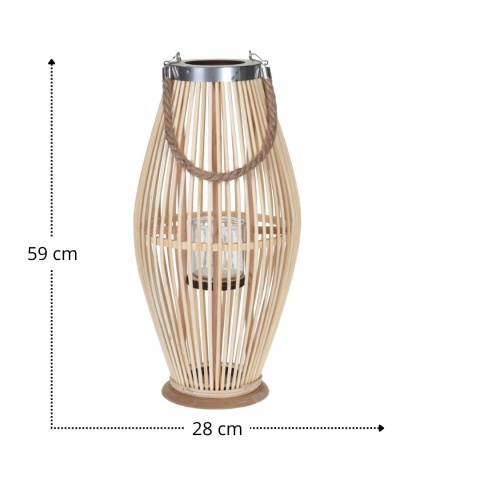 LANTERN BAMBOO 28X59CM NATURAL