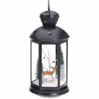 LANTERN WITH XMAS SCENE 43CM