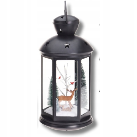 LANTERN WITH XMAS SCENE 43CM