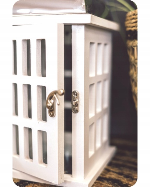 Lampion 32CM BIAŁY DOMEK