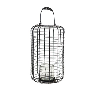 Lampion minimalistyczny L 23,5x37cm czarny